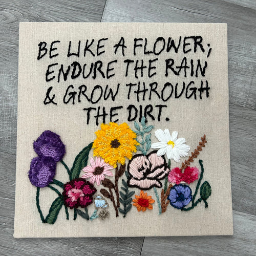 Your Quote & Floral Embroidery