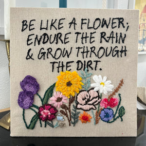 Your Quote & Floral Embroidery